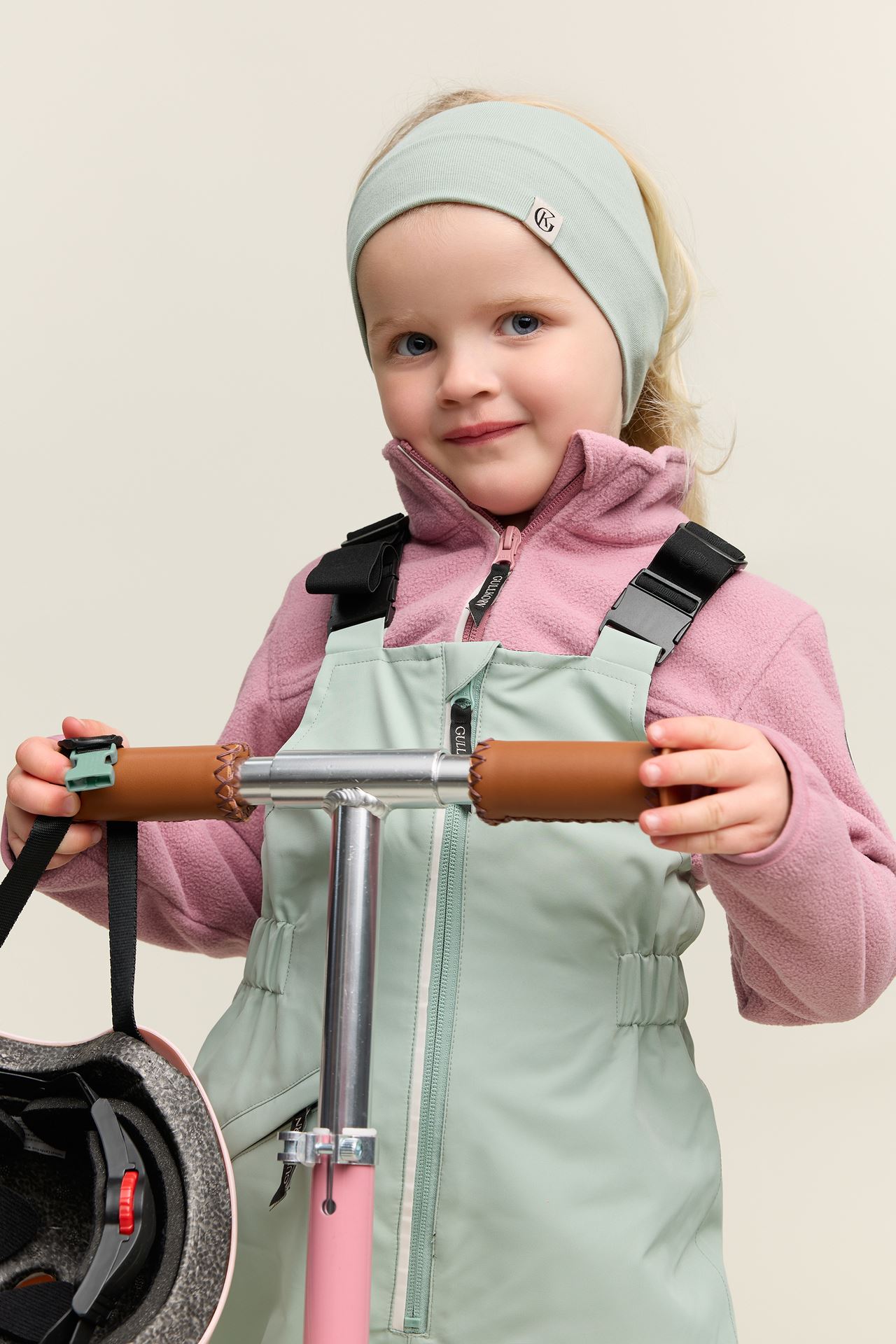 Gullkorn Clover Vindfleece Jakke Dus Rosa