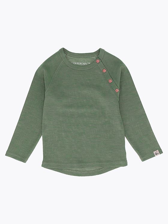 Gullkorn Villvette Ull Longsleeve Tåkegrønn