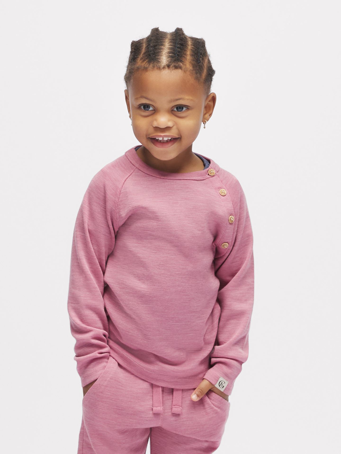 Gullkorn Villvette Ull Longsleeve Tåkerosa