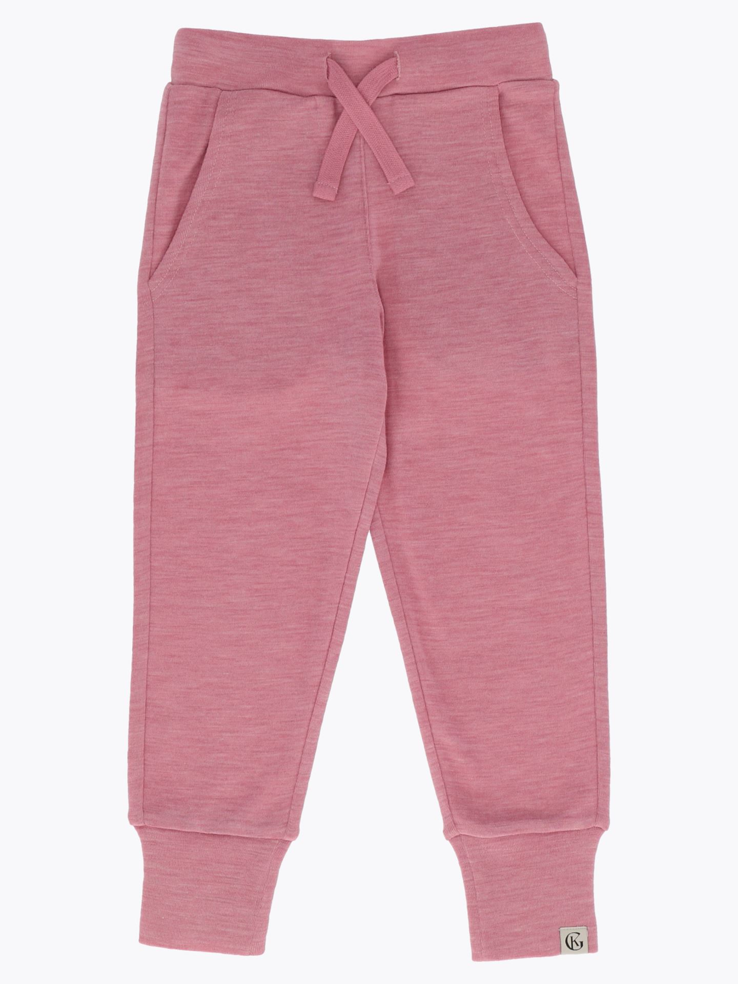 Gullkorn Villvette Ull Bukse Tåkerosa