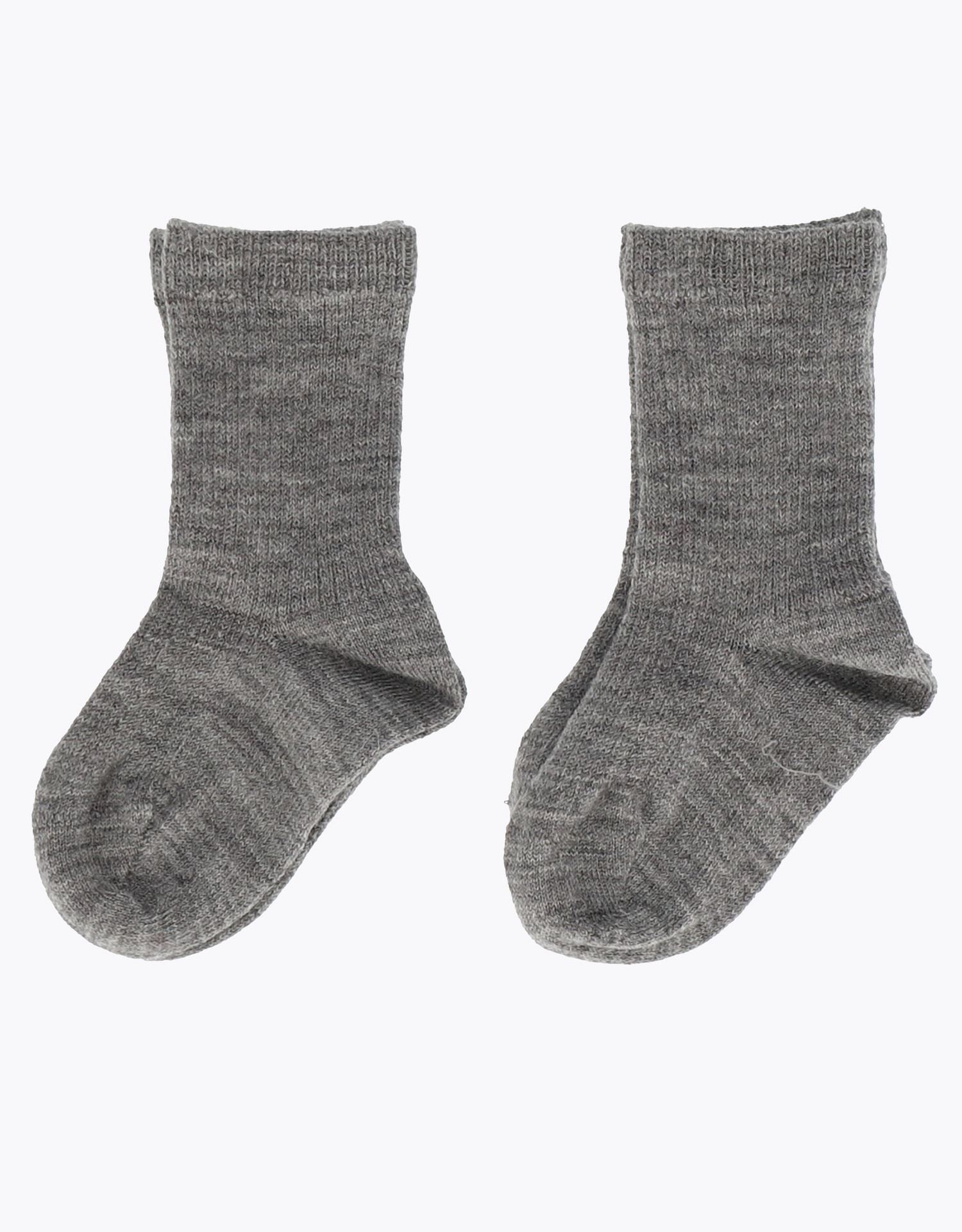 Gullkorn Basic Tynn Ullsokk 2pk Gråmelert