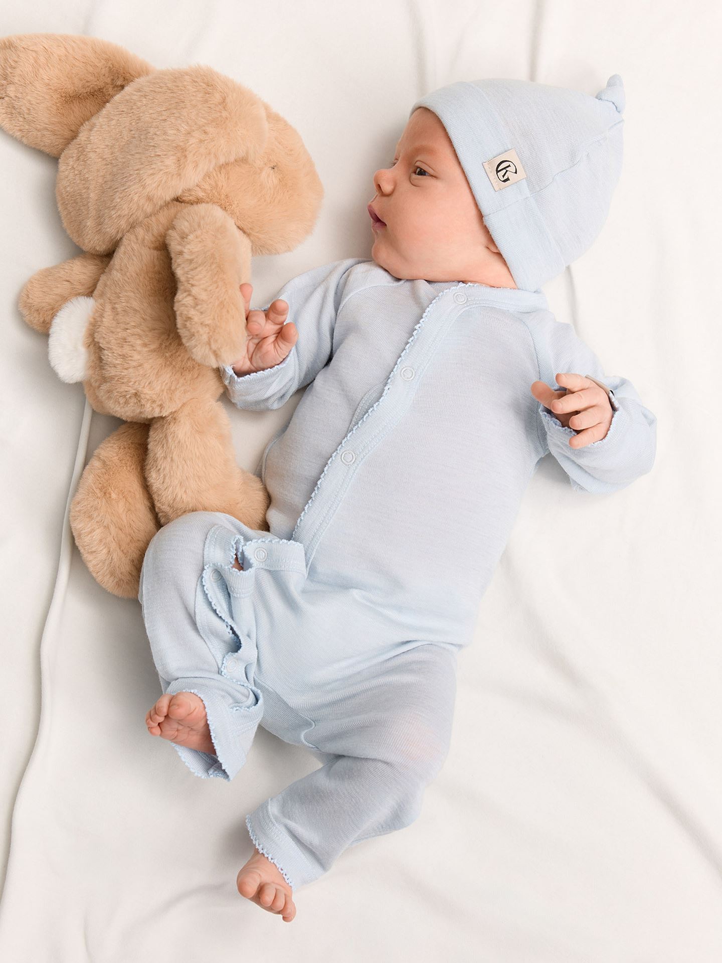 Gullkorn Vakke Ull-lue Lys Blå