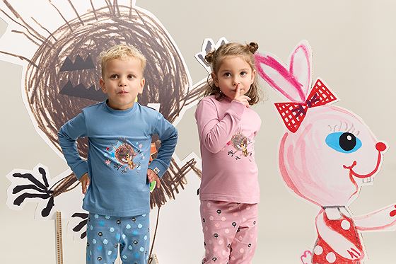 Gullkorn Bukkene Pysjamas Tåkerosa (P)